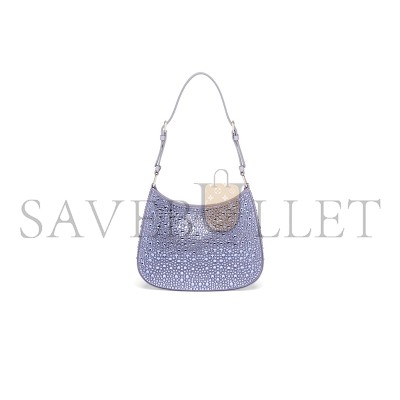 PRADA CLEO CRYSTAL EMBELLISHED SATIN SHOULDER BAG 1BC169 (22*18.5*4.5cm)  PRADA CLEO CRYSTAL EMBELLISHED SATIN SHOULDER BAG 1BC169 (22*18.5*4.5cm)